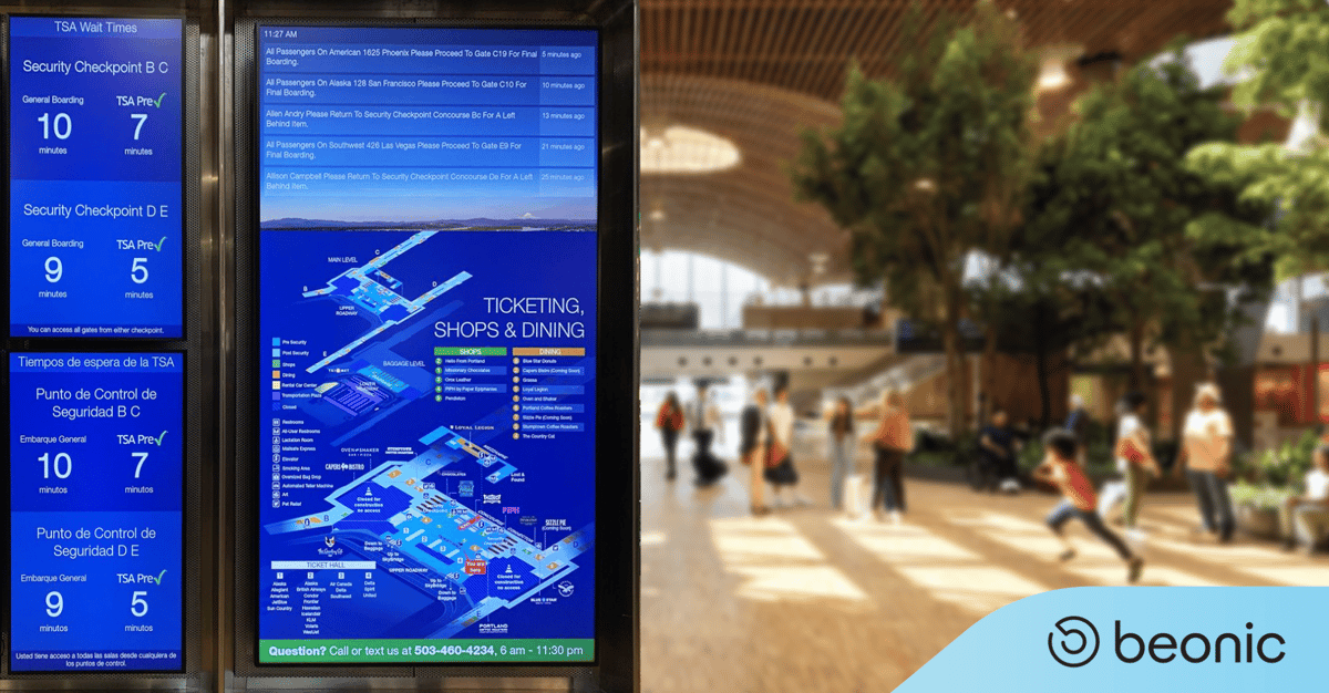 Como os dados em tempo real e a IA da Beonic melhoraram a experiência de segurança no Aeroporto Internacional de Portland (PDX)